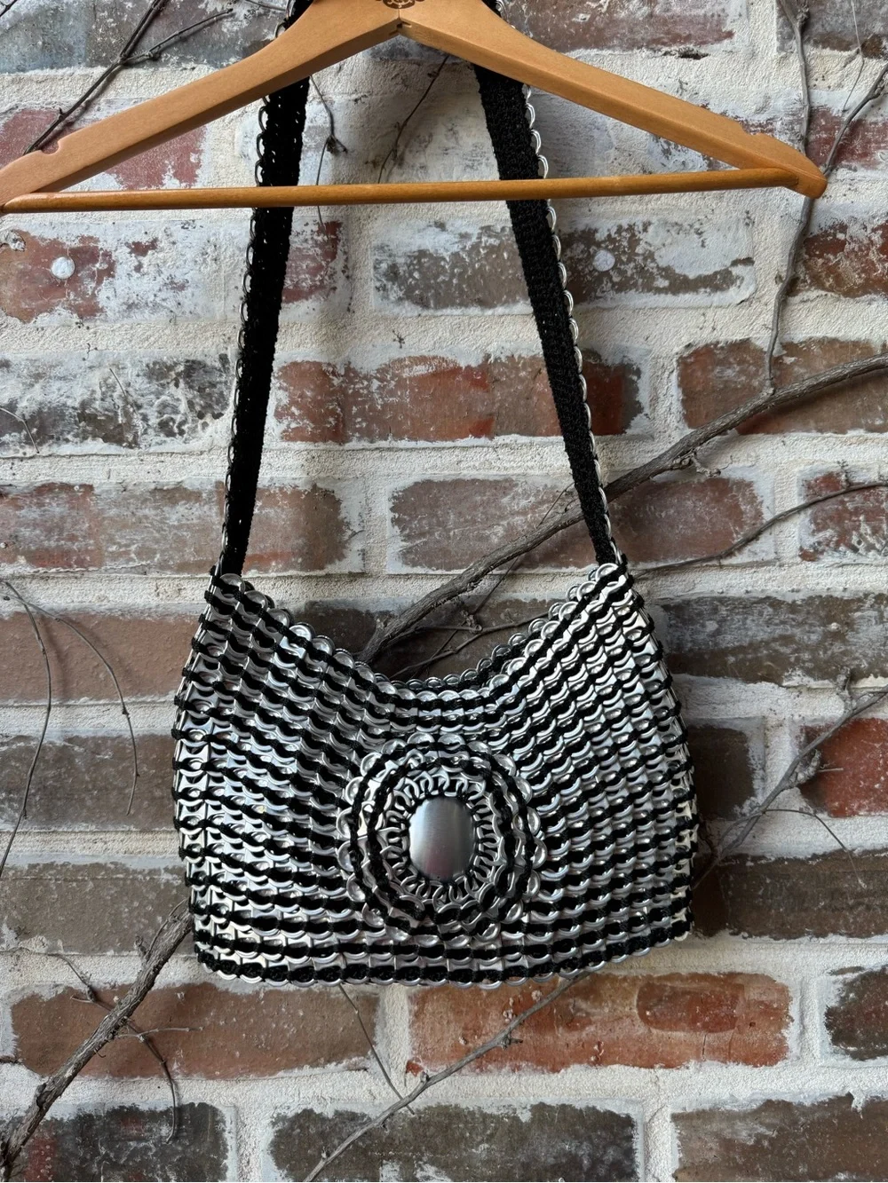 Walleska Ecochicc Handmade Recycled Soda Pop Tab Shoulder Bag. A PIECE OF ART!